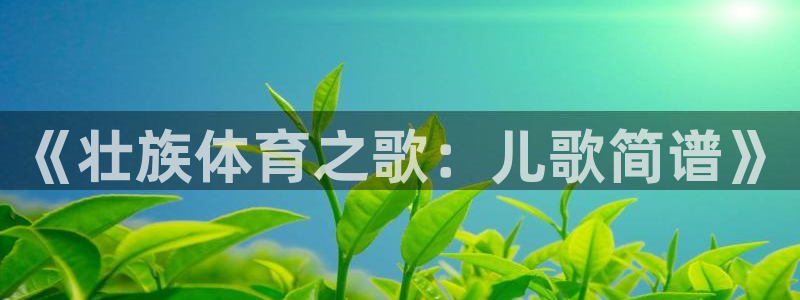 哈希娱乐3平台登录注册：《壮族体育之歌：儿歌简谱》